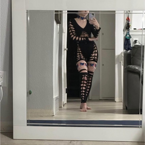 Hex & Vex Rave festival braided bodysuit - Picture 3 of 7